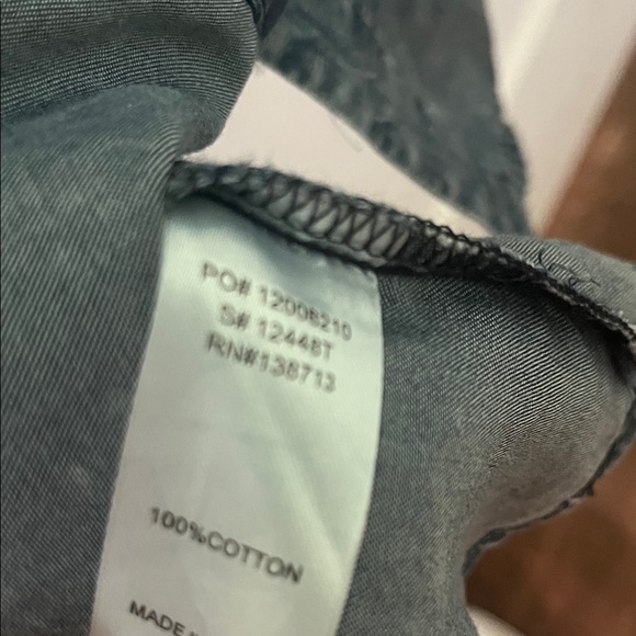 Doe & Rae Denim Blue Ruffle Blouse - Picture 7 of 8